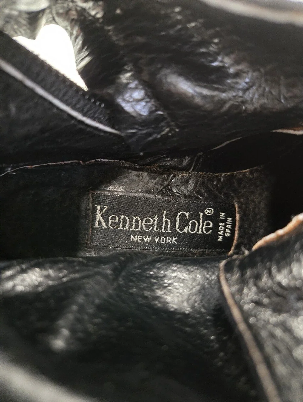 Kenneth Cole New York Black Suede Over The Knee Lace-Up Boots